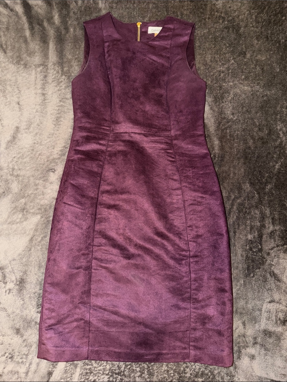 Calvin Klein Plum Sleeveless Sheath Dress
